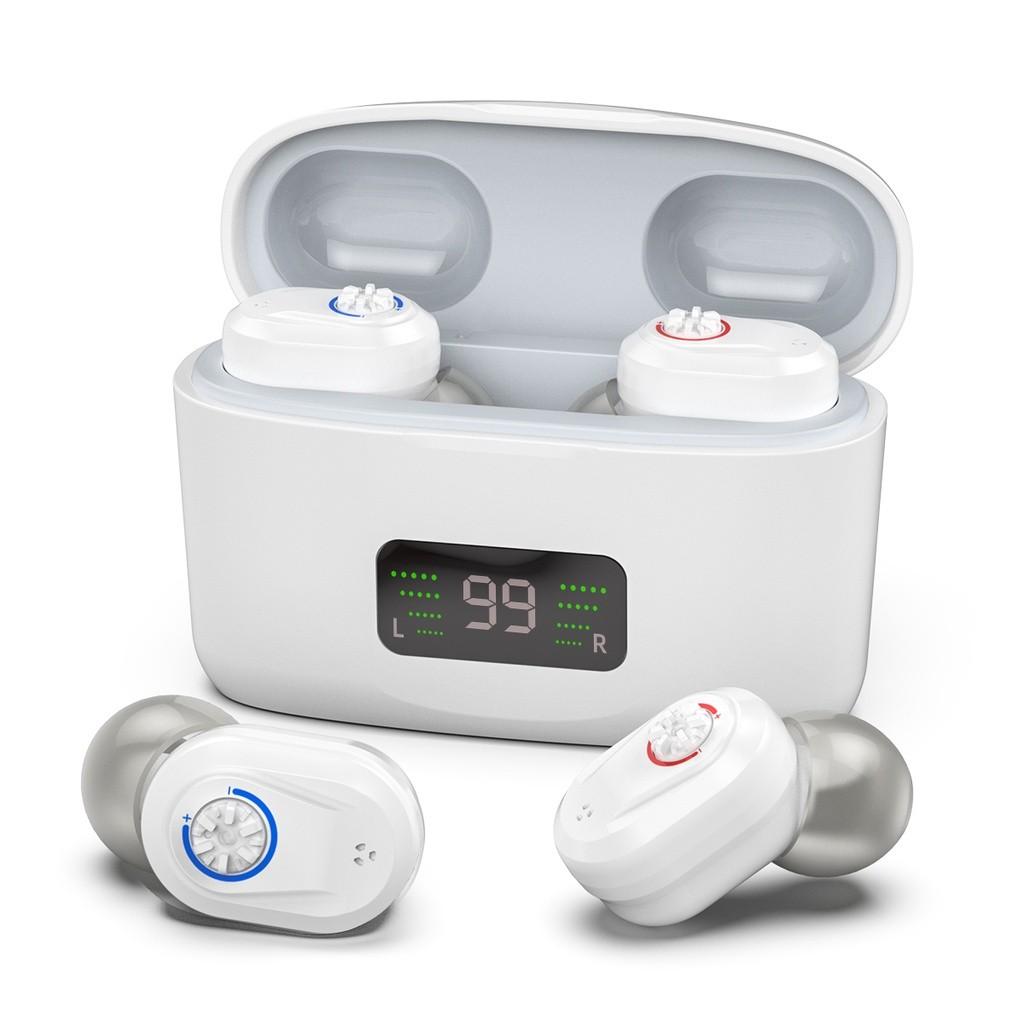 Wireless Rechargeable Hearing Aids LED Display Audiphone Children Adults Elderly Invisible Mini Sound Voice Amplifier