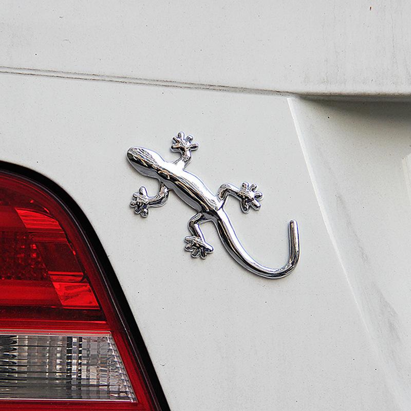 Scratch Resistant Car Sticker 3D Geometric Lizard Car Decal Waterproof Sunproof Removable No Residue for Car Door Auto Body Decoration