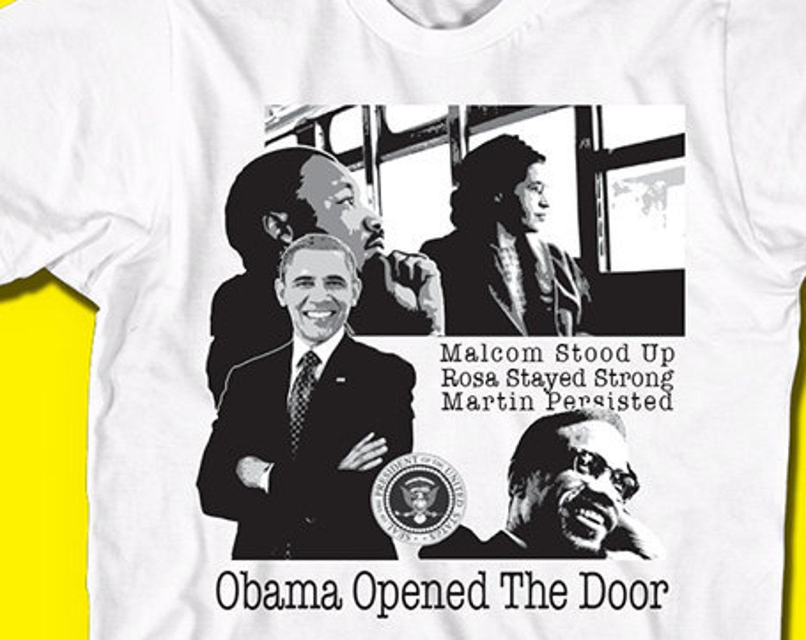 Black American Heroes T-Shirt: Obama, MLK, Rosa Parks, Malcolm X 3XL