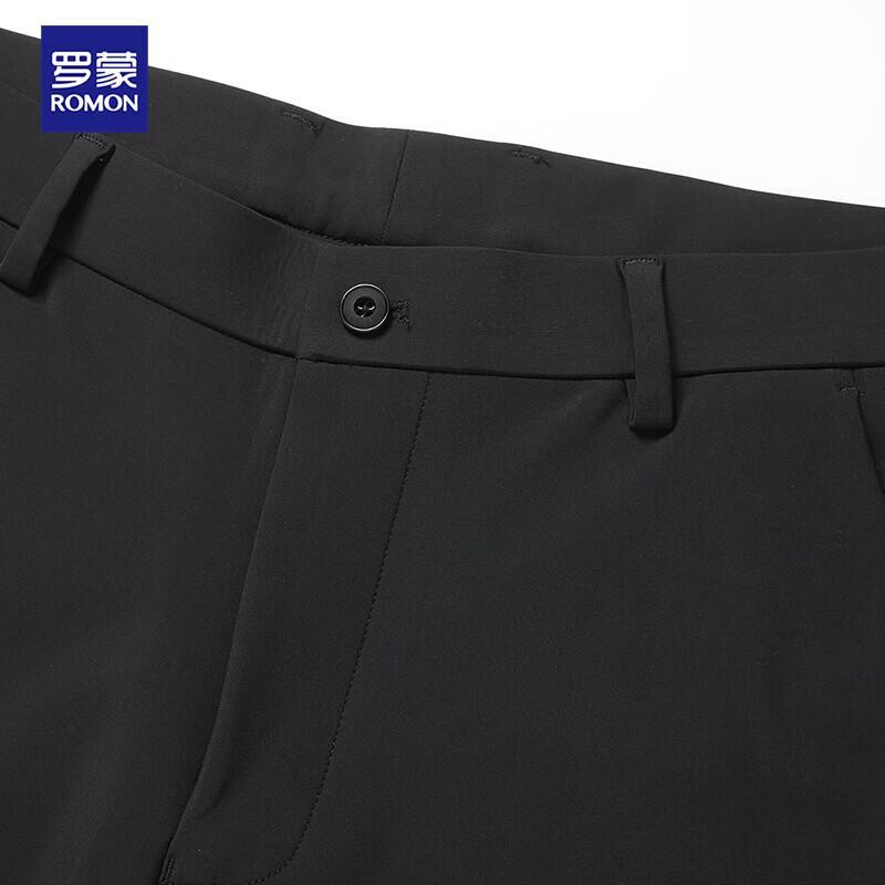 Luomeng Men's High-Stretch Wrinkle-Resistant Straight-Leg Casual Trousers