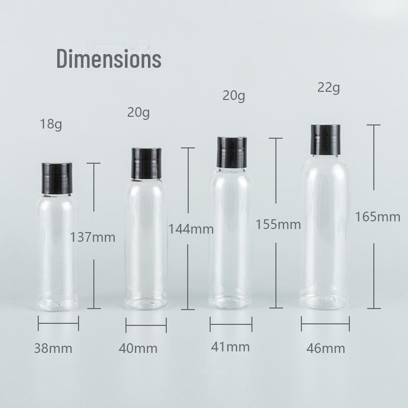 Transparent Round Shoulder PET Cosmetic Bottles with Qianqiu Cap - 120ml, 150ml, 200ml Sizes