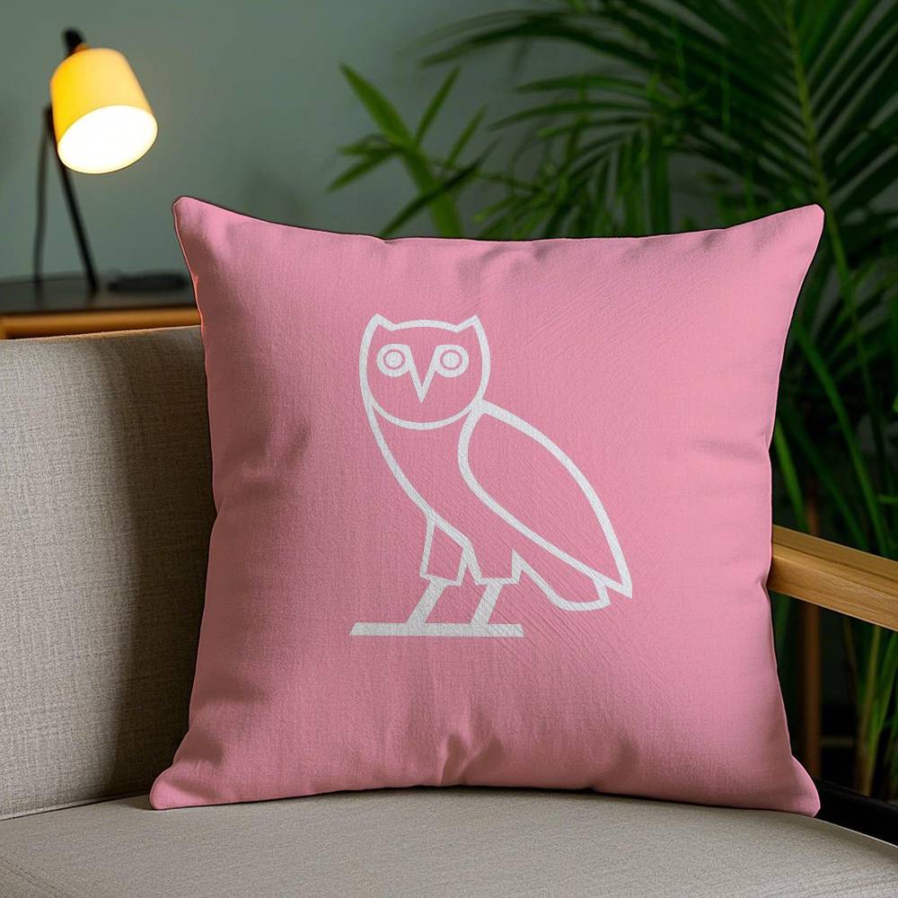Octobers Very Own-O Owls Ovo Pillow Case Anti-Dustmite Pillowcase Invisible Zipper Silky Short Plush Sofa Cushion Cover