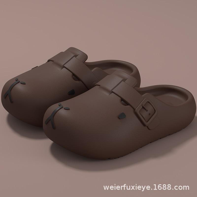 Children's summer cartoon fashion sandals for boys and girls, non-slip soft-soled beach shoes, kids' closed-toe Birkenstock shoes