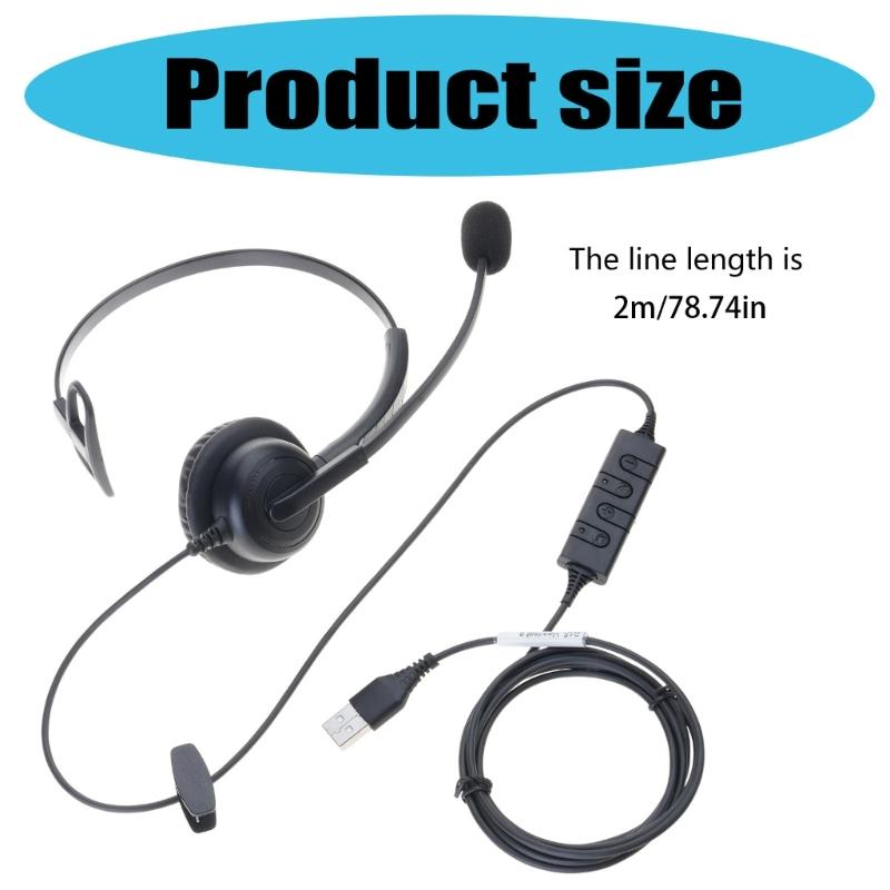 USB Headset Noise Cancelling Microphone for PC and Laptop for Online Classes and Business Meetings Noise Cancelling