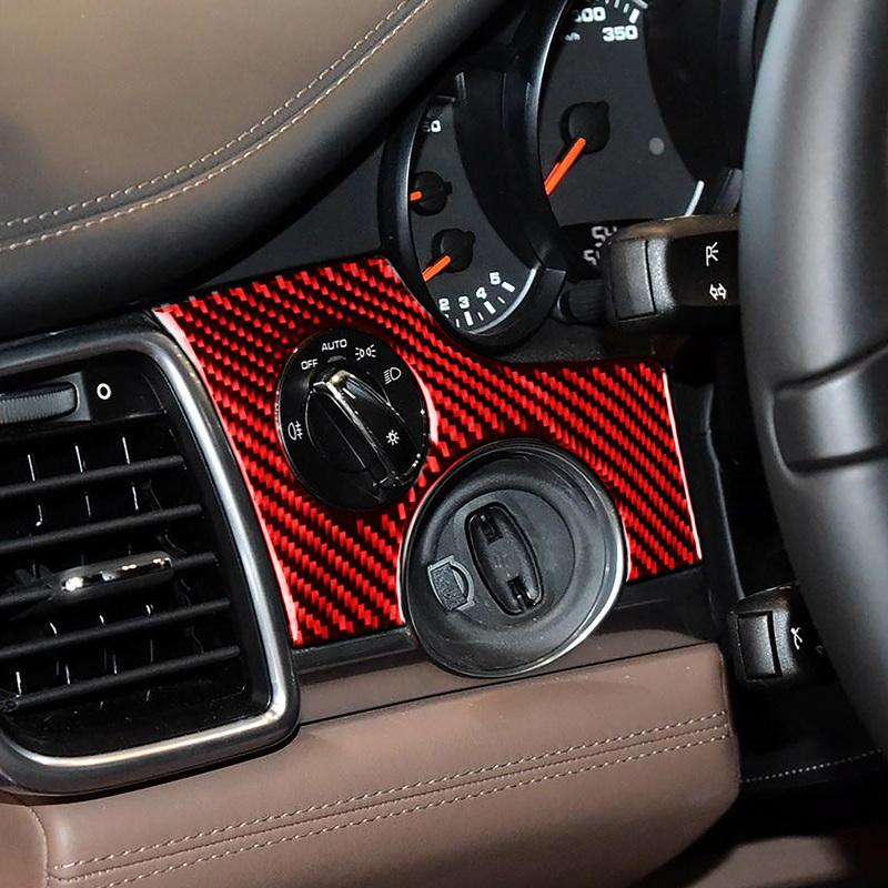 Real Carbon Fiber Car Accessories Dashboard Panel Decorative Trim Cover Soft Sticker For Porsche Panamera 2010-2016