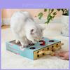 Whackamouse Katzenspielzeug aus Holz und Wellpappe, Multifunktionaler Katzen-Teaser für drinnen