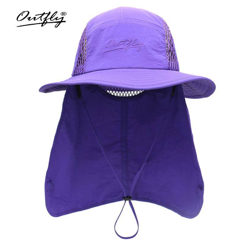 Spring and Summer New Neck Protection Integrated Bucket Hat Men's Outdoor Sports Visor Fishing Mountaineering Casual Shawl Hat