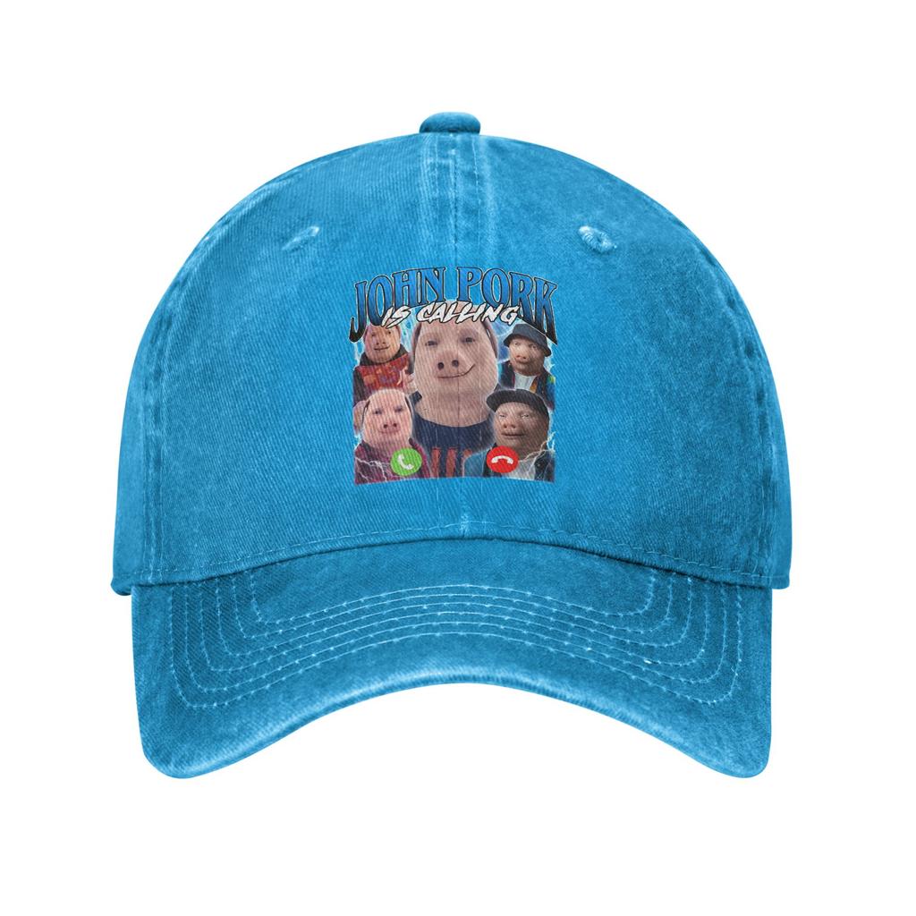 John Pork Ruft An Anruf Annehmen Telefon Lässige Baseballkappe Lustiges Schwein Meme Truckerhut Outdoor Sportkappen WoUnisex Baseballkappen