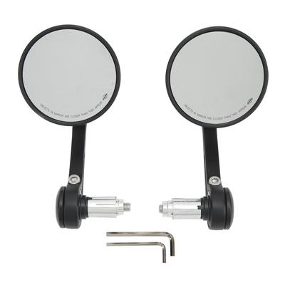 2 st 22 mm 0,87 tum Motorcykel Backspeglar Sidospeglar 360 grader Roterbara Styrspeglar Universella för