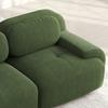 4-Seater Sofa Soft Corduroy, Frameless, 32D High-Elastic Padding, Pet-Friendly, Vacuum-Packed, Combinable, No Assembly for Bedroom and Office, Green