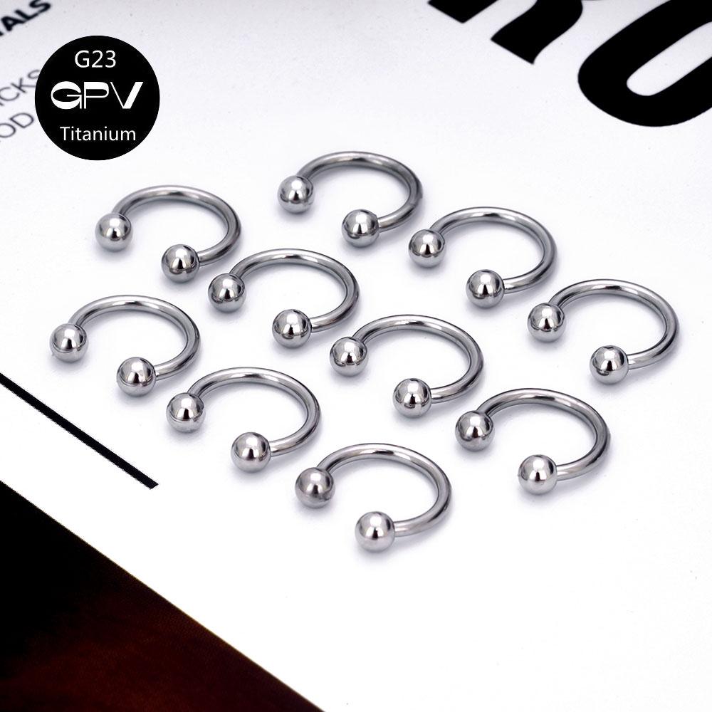 Wholesale G23 Titanium Horseshoe Rings C-Rod Nose Septal Ring Punk Nose Ring Perforated Jewelry Men's and Women's Earrings