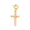 1 Piece Brass Charms 18K Real Gold Plated With Spring Ring Clasp Cherry Heart Rainbow Pendant For DIY Neckalce Bracelet Making