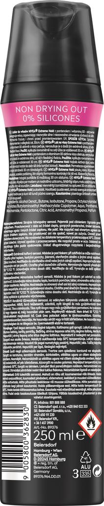 Nivea Extreme Hold Hairspray, Hold Level: 6, 250