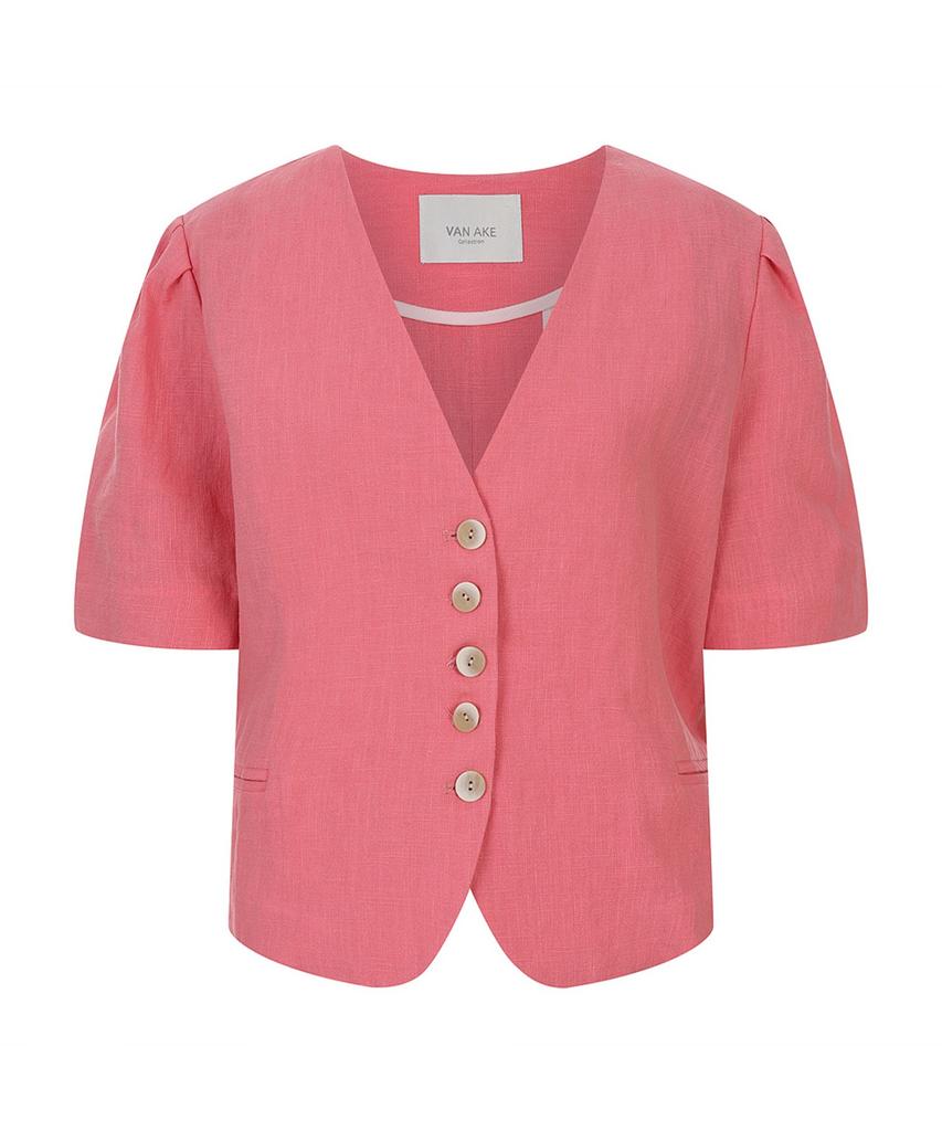 Vanake V-Neck Short Sleeve Jacket_Vb46Jkq301Z