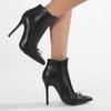 High-heeled Boots Pointed New Thin-heeled High-heeled Shoes Simple and Thin Black Fashion Boots Leather Boots Short Boots Women