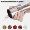 2Pcs Pepper And Salt Grinder Refillable Stainless Steel Mill with Adjustable Coarseness Manual Spice Grinder for Kitchen Home Restaurant