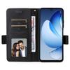 For Oukitel C60/C60 Pro Case with Wrist Strap Litchi Texture PU Leather Wallet Phone Cover