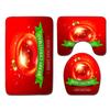 Christmas Bathroom Floor Mat Toilet Three-Piece Set