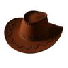 Férfi és Női Széles karimájú Western Cowboy Kalap - Bőr Hatású Kalap Napvédelemhez, Ideális Hszincsiang Ajándék