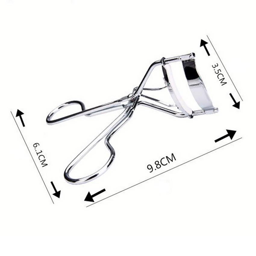 Silver White Color Professional Portable 1pcs Woman Eyelashes Curler Clip with Handle Eyelash