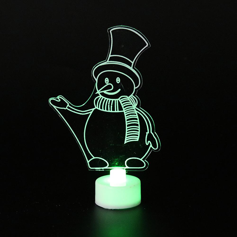 Colorful Christmas Ornaments Snowman Santa-claus Christmas Tree Led Decorative Lights Party Supplies