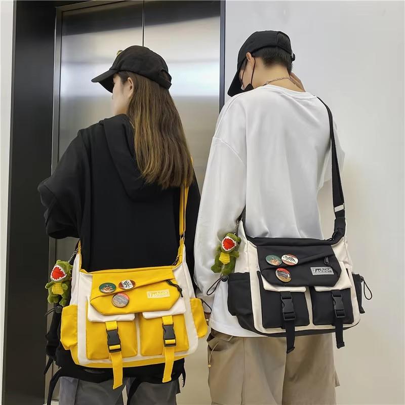 Unisex Unifarbene Nylon Crossbody-Tasche, Große Kapazität Lässige Schulter-Umhängetasche, Leichte Tägliche Reise Brusttasche