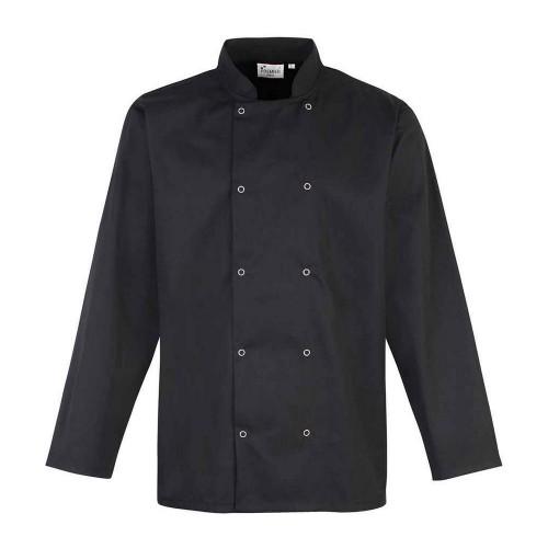 Premier Unisex Adult Press Stud Long-Sleeved Chef Jacket