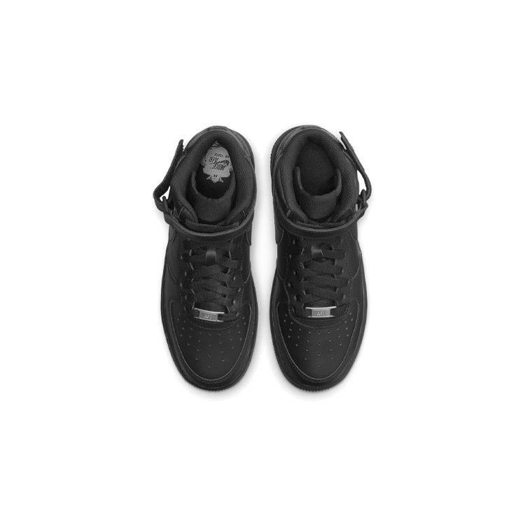 Nike Kids Air Force 1 Mid "Triple Black" Sneakers DH2933-001