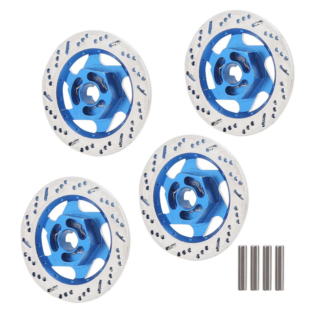 4PCS Universal Aluminum Alloy RC Car Brake Disc Metal Hex Adapter for 1 10 Remote Control CarDark Blue