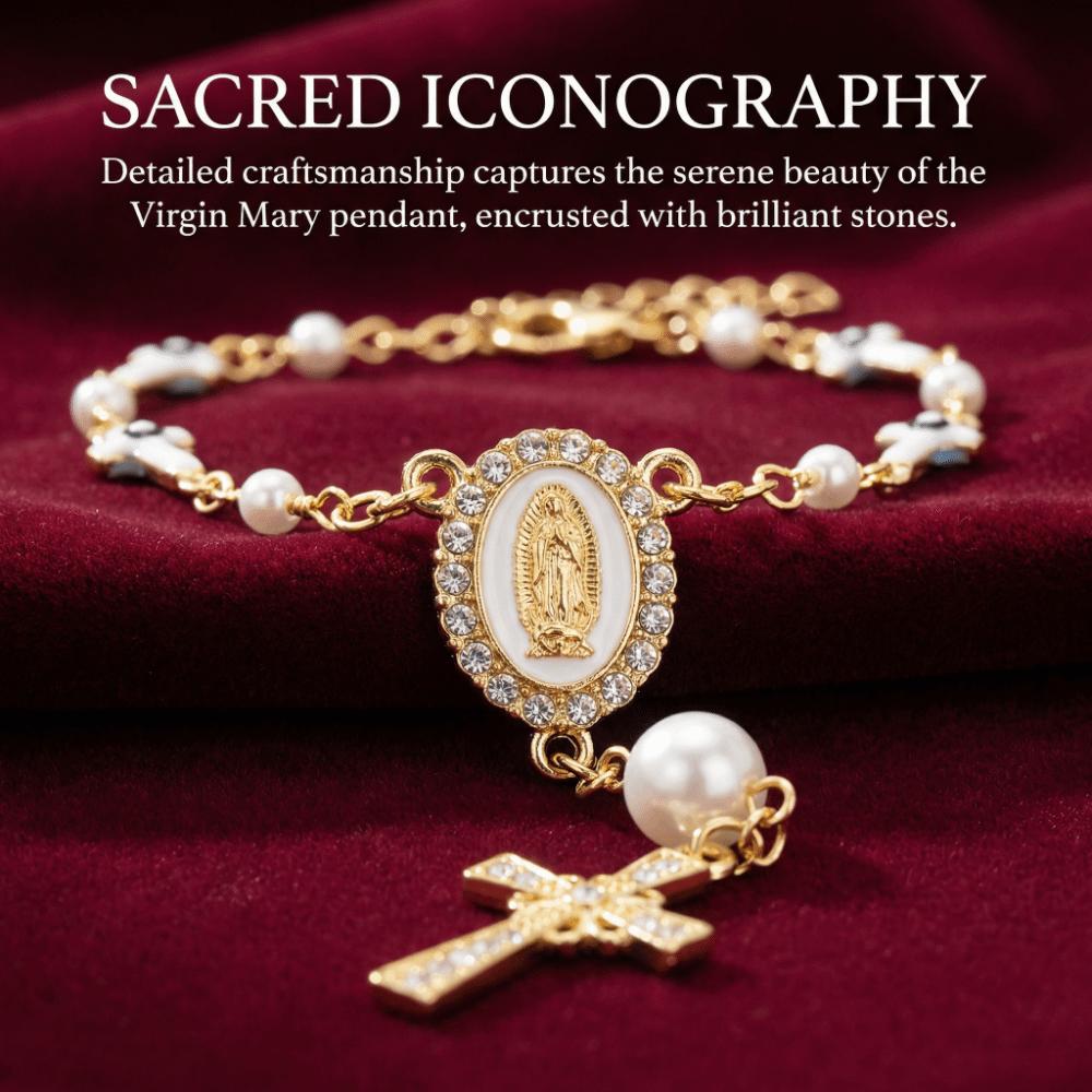Adjustable Women's Hand Bracelet Bangle Prayer Bracelet Cross Pendant Bracelet  Gifts