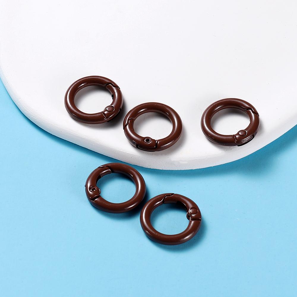 5 szt./partia 21 kolorów Metalowy O-ring Zapięcie sprężynowe Otwierany Okrągły Karabińczyk Klipsy do kluczy Hak Łańcuch dla psa Zapięcie do biżuterii DIY Złączka