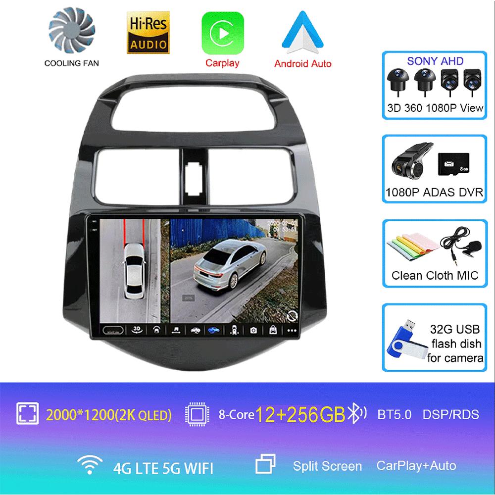 Android 14 Video Player Carplay Car Radio For Chevrolet Spark Beat Matiz Creative 2010 - 2014 Multimedia  GPS 2din Stereo
