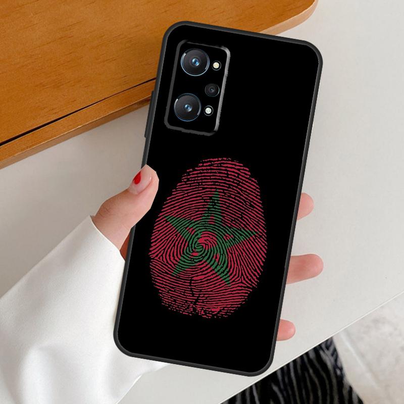 Morocco Map Flag For Realme 15 GT7 Pro GT6 10 11 12 13 14 Pro Plus C65 C67 C63 C61 C51 C53 C35 C75 C55 Case