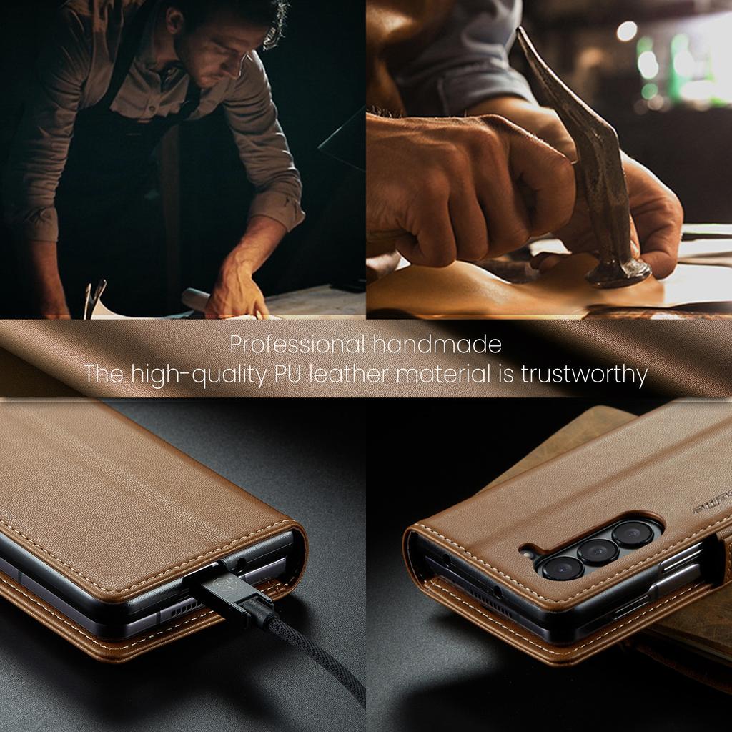 Compatible with Samsung Z Fold6 Phone Case, Z Fold8 Card Slot Protective Case, Anti-theft Phone Cover, Anti-drop
