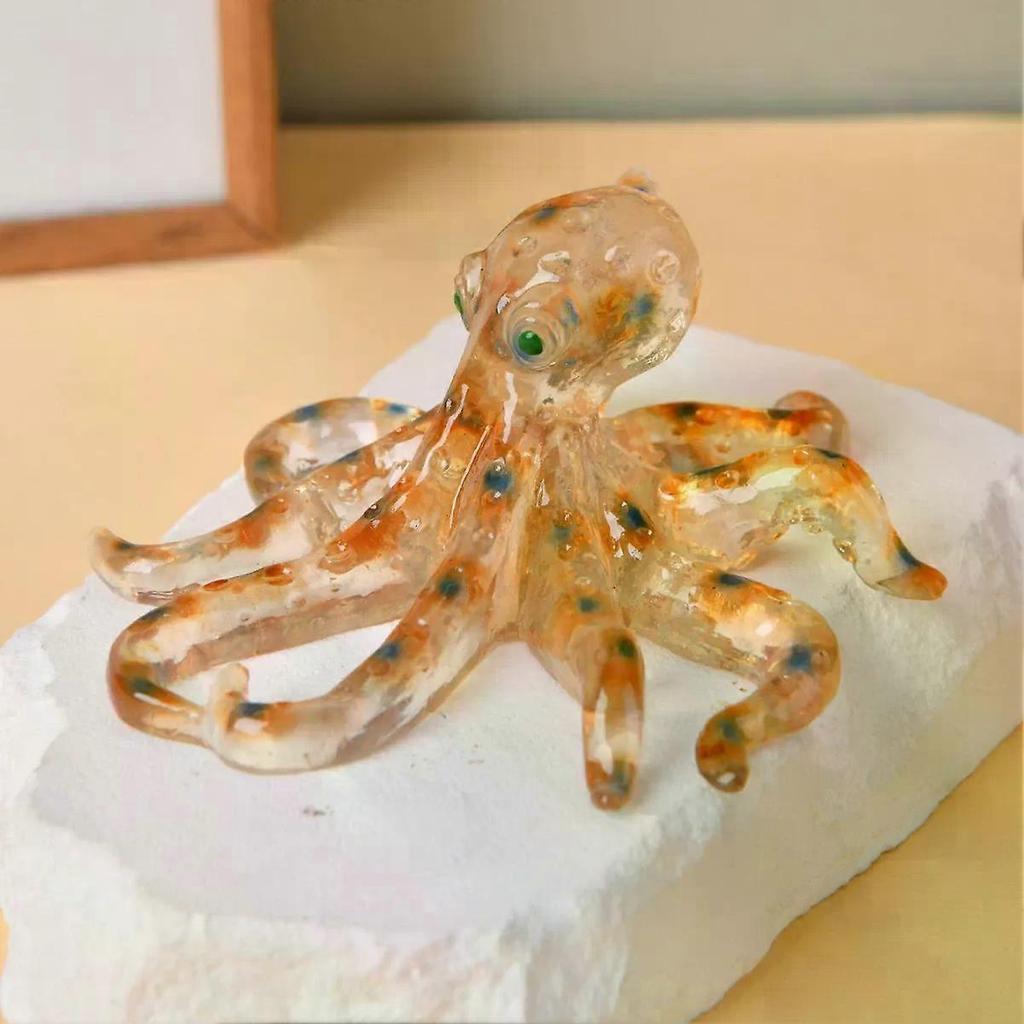 Octopus Resin Marine Animals Fish Tank Decorative Ornaments Octopus Statue Healing Crystal Home Decor Ladies Gift