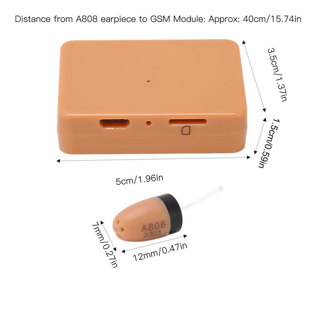 Small Wireless Earpiece Clear Voice Electromagnetic Induction GSM Wireless Earpiece Far  Distance for Phone Call