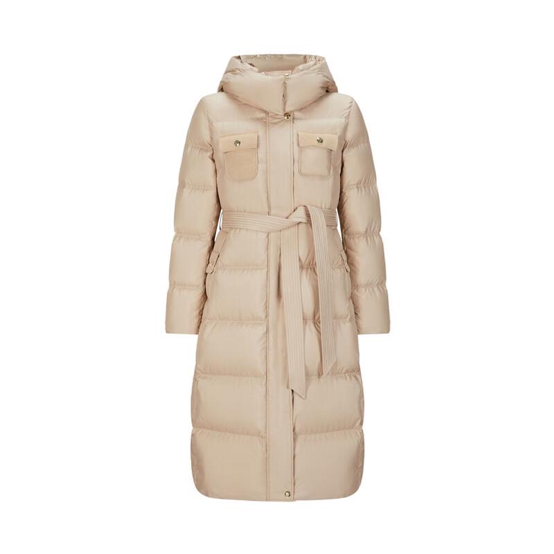 JUZI Annakao Women's Long White Goose Down 3-Proof Puffer Jacket