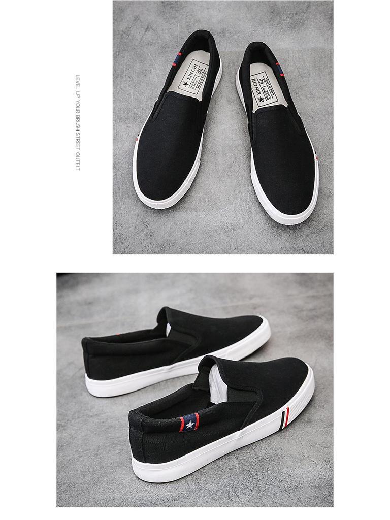 Chaussures Slip-on en Toile XL pour Homme Printemps - Décontractées Tendance Style Coréen