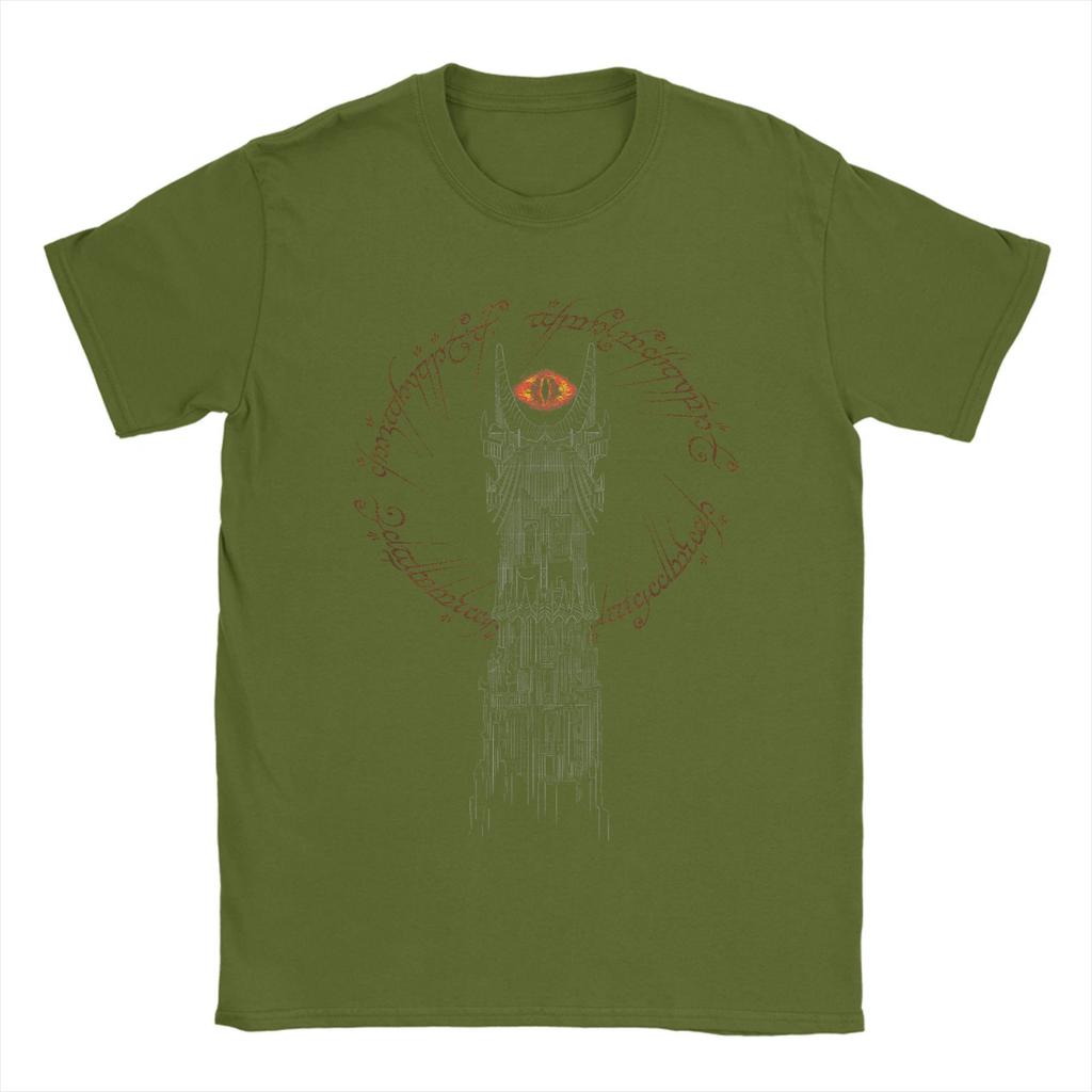 Herren L-Lords Of The R-Rings Turm von Mordor T-Shirt 100% Baumwollkleidung Rundhals T-Shirt Geburtstagsgeschenk T-Shirt