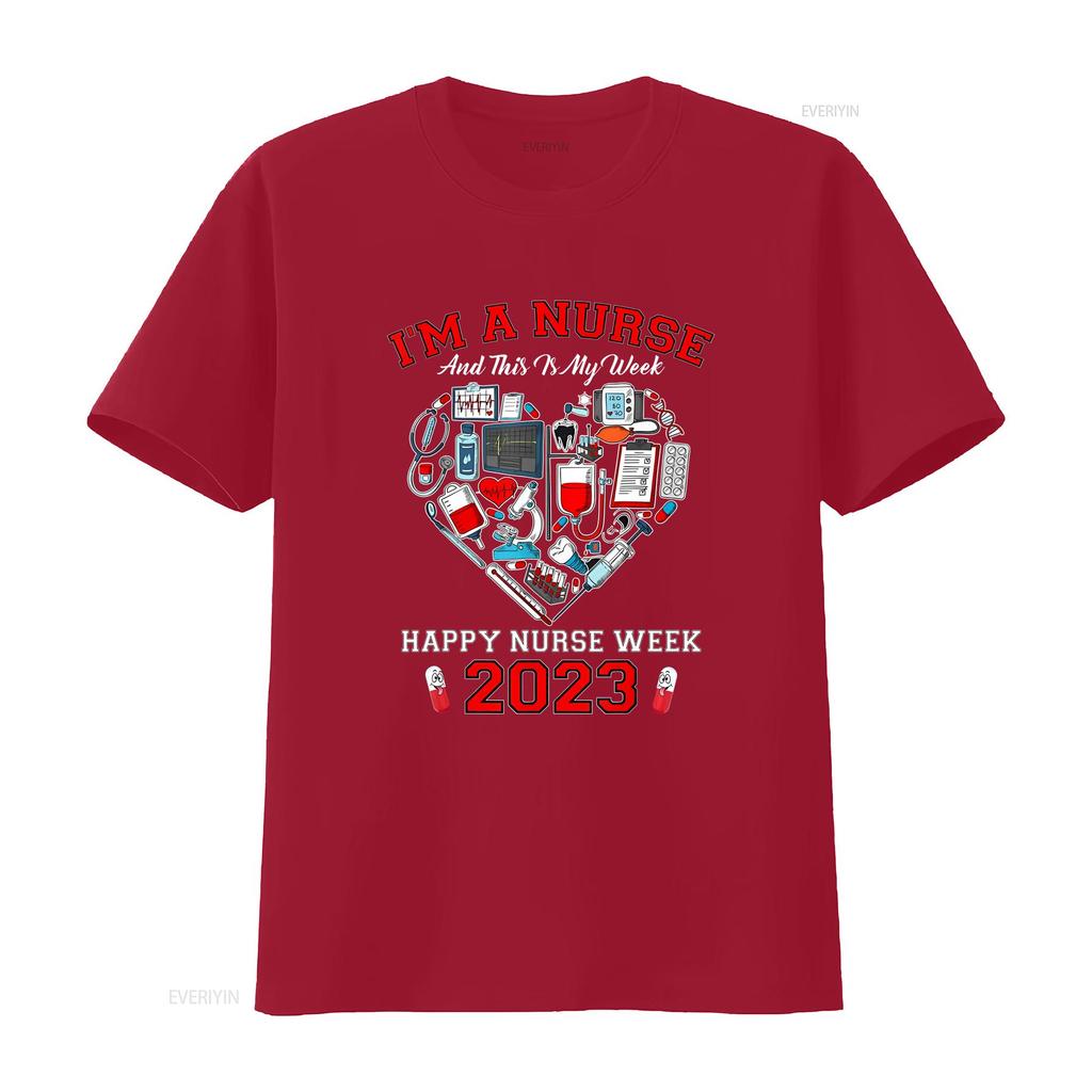Im A Nurse And This Is My Week Happy  T Shirt vintage Washed Slightly homme Stylish Comfortable Versatile designer clothes