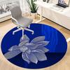 1pc Floral Design Office Round Area Rug,  Mat Suitable For Office, Under Office Chairs Bedroom Living Room Home Decor, Room Deco