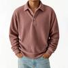 Men's  Casual Outdoor Lapel Corduroy Pullover Long-sleeved Top