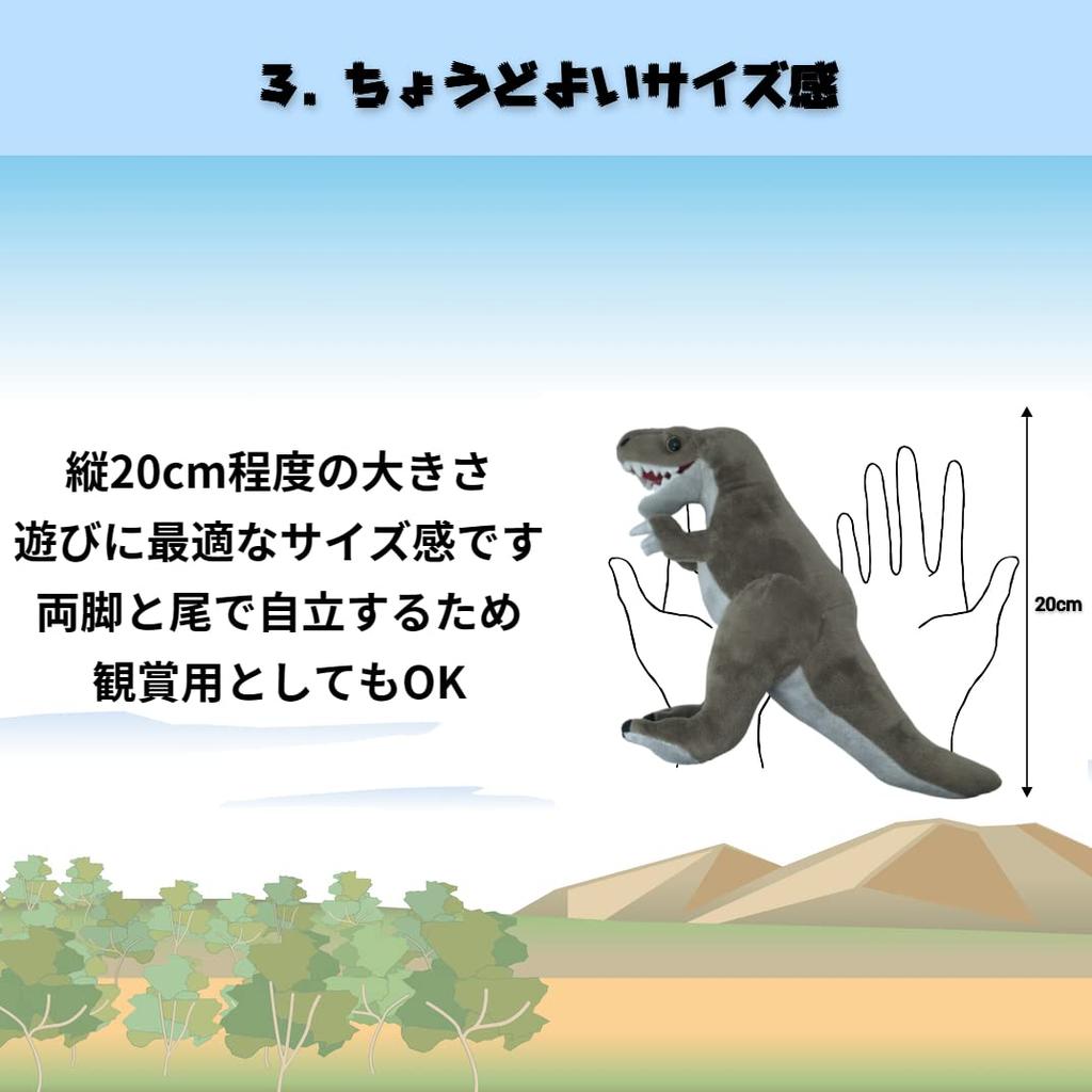 NAVY SAURUS Dinosaur Plush Tyrannosaurus 20cm Christmas Birthday Toy, Rex, Tall, Toy, Gift, Boys,