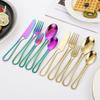 Handle Hollow Stainless Steel Knife, Fork & Spoon Set – Bright Polished Creative Tableware for Western Dining