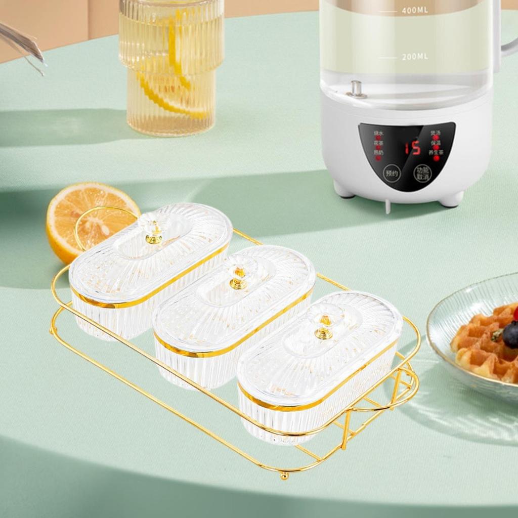 Dry Fruit Tray with Lid with Tray Wedding Nuts Plate Food Storage Container for Holiday Dining Room Kitchen Wedding Dried Fruit