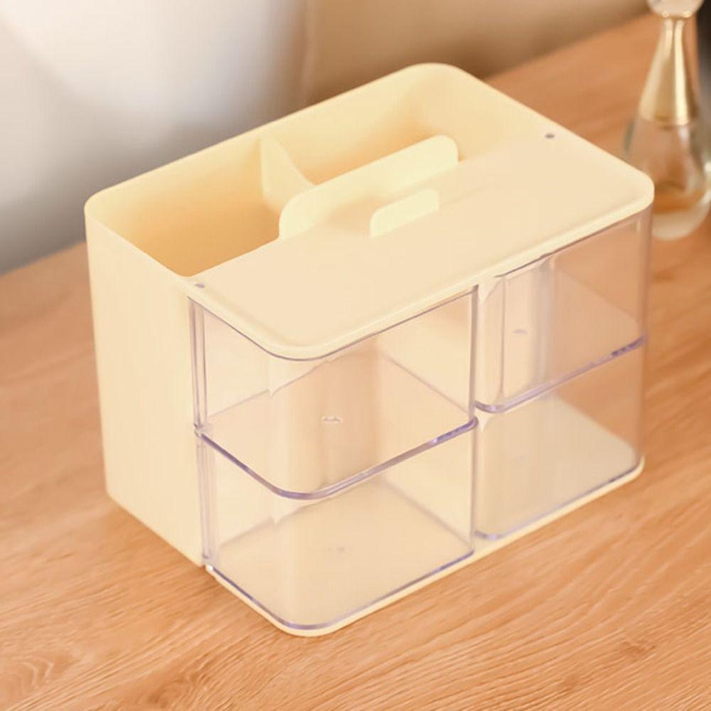 Dust-proof Stationery Storage Box Large Capacity Makeup Brush Holder Pen Container  Student