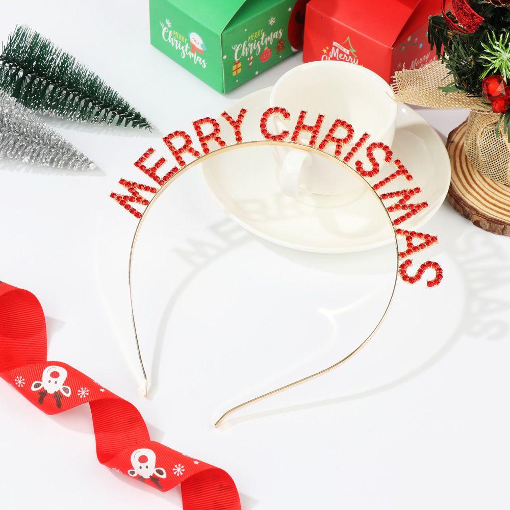 Styling Women Ladies Girls MERRY CHRISTMAS Headband Xmas Headpiece Party Tiara Hair Hoop