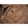 Chinese Size Vintage Men Leather Jacket Soft Genuine Cowhide Spring Autumn