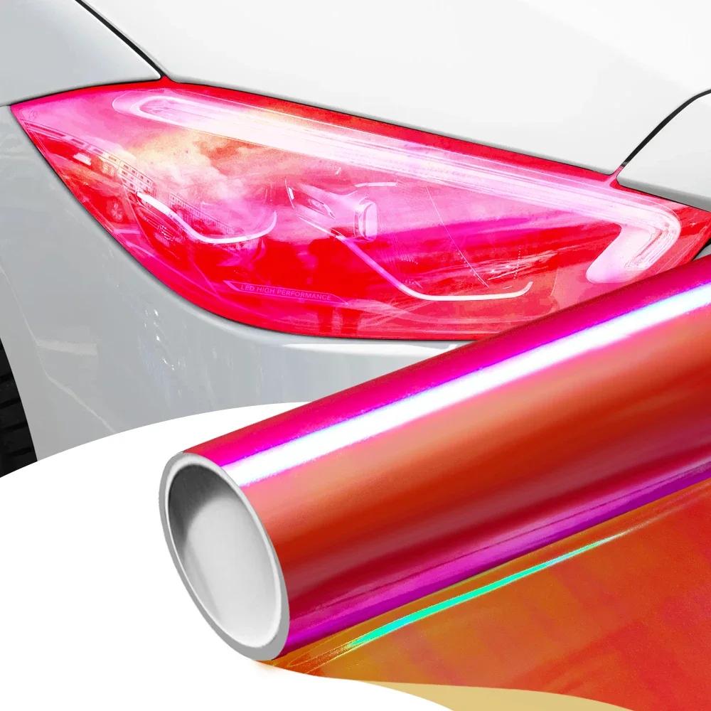 Car Tint Films PVC Headlight Taillight Wrap Cover Decal Waterproof Glossy Sticker Chameleon Color-Changing Film Cars Accessories