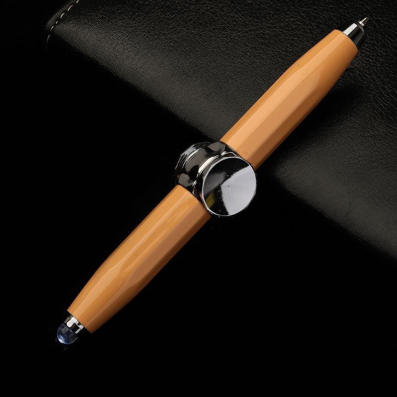 Multipurpose Light-Up Spinning Ballpoint Pen - Creative Metal Spinner for Stress Relief